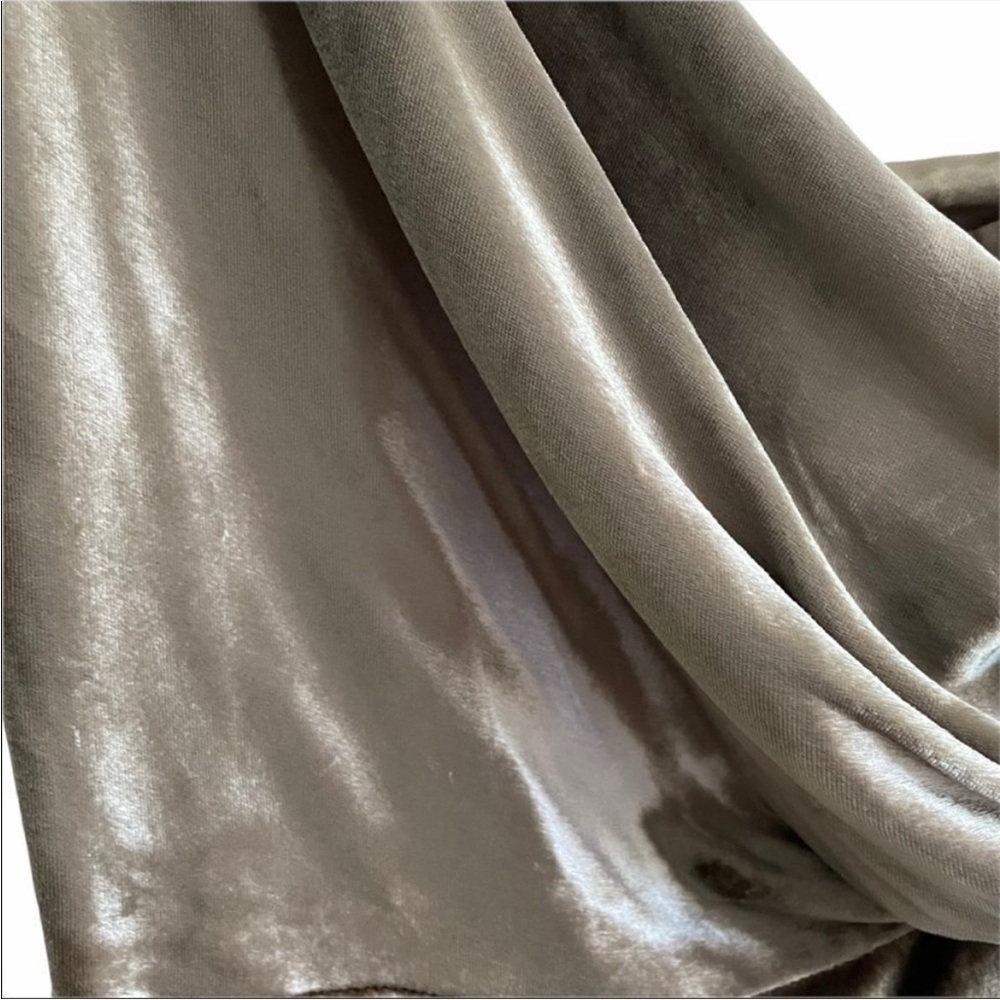 MICHELLE MASON Silk Velvet Asymmetrical One-Shoulder Midi Dress Gold 6 - Picture 12 of 16